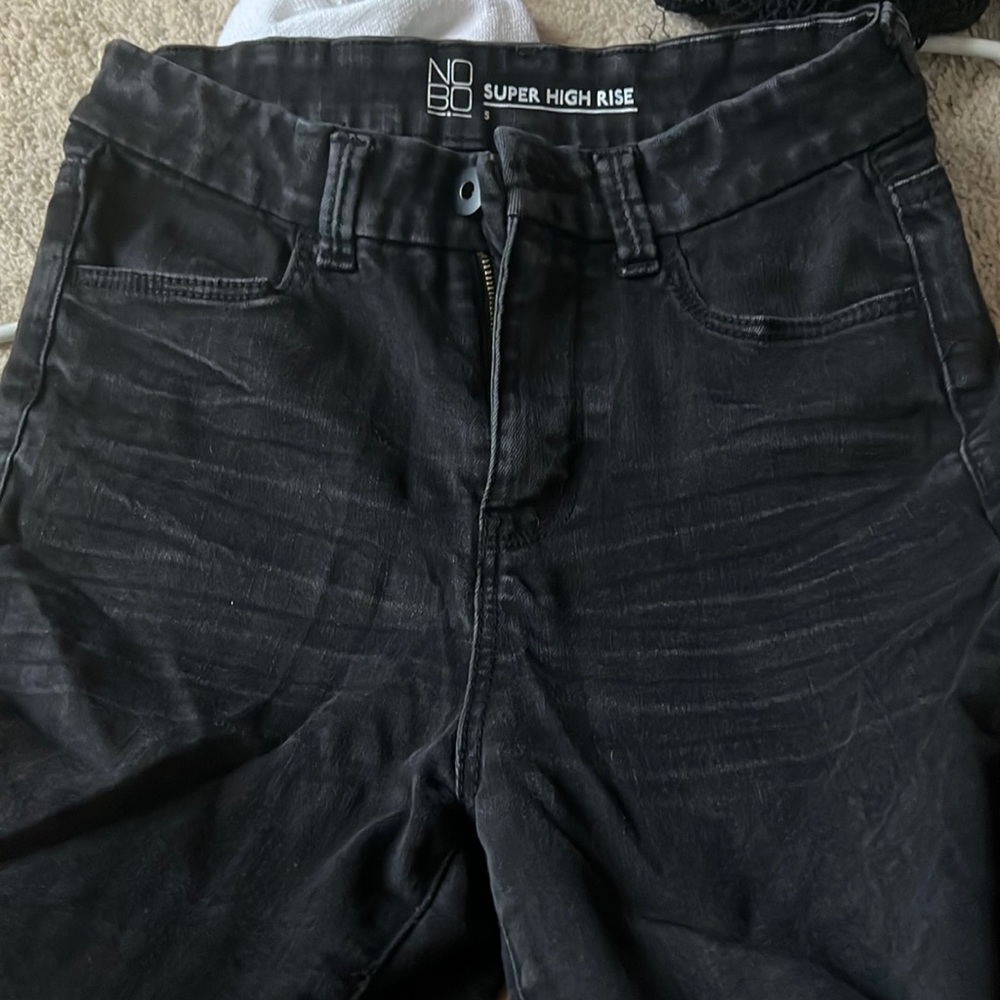 High rise black jeans